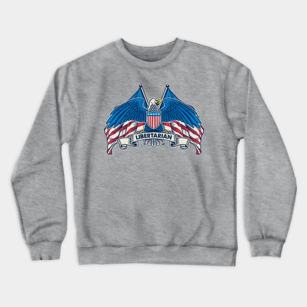 Bald Eagle Libertarian 2020 Crewneck Sweatshirt by machmigo